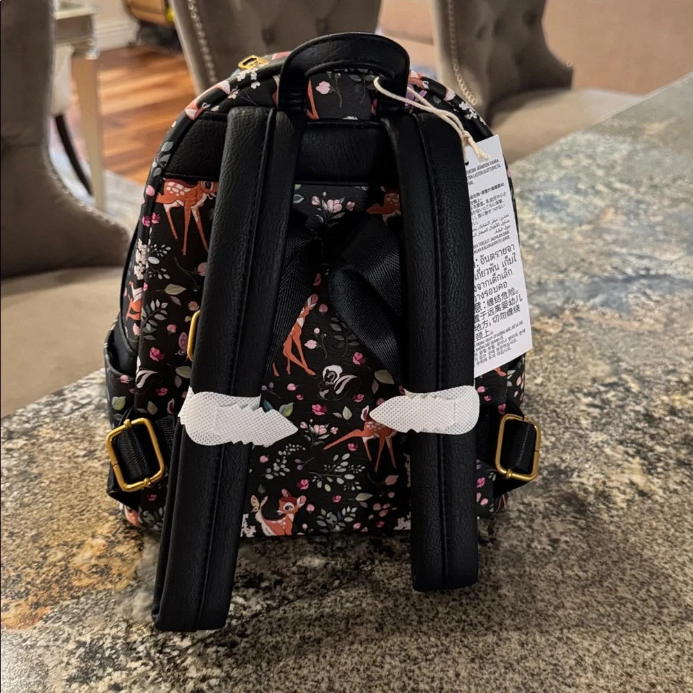 Loungefly Disney Parks Bambi AOP Black Forest Friends Embroidered - Picture 3 of 9